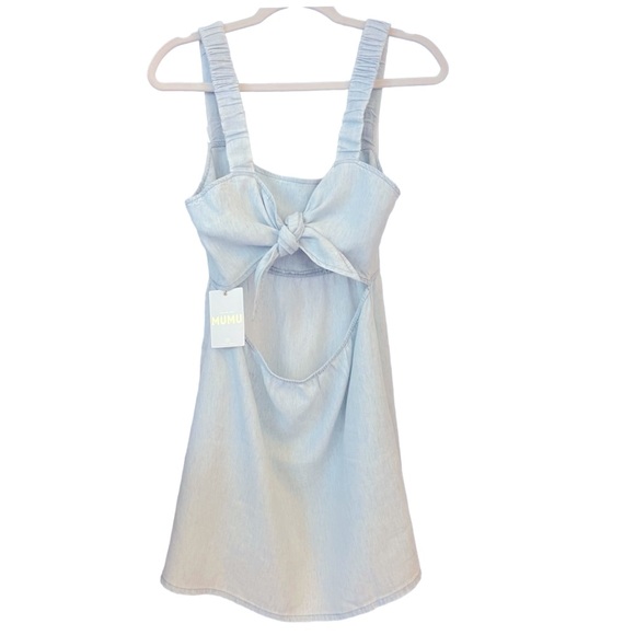 NWT Show Your MUMU. Tana Babydoll Dress in Shore Chambray. Size Large - Picture 2 of 15